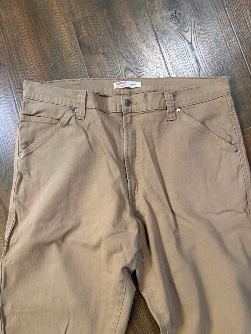 Levi Strauss Signature Brown Carpenter Work Pants 40x32